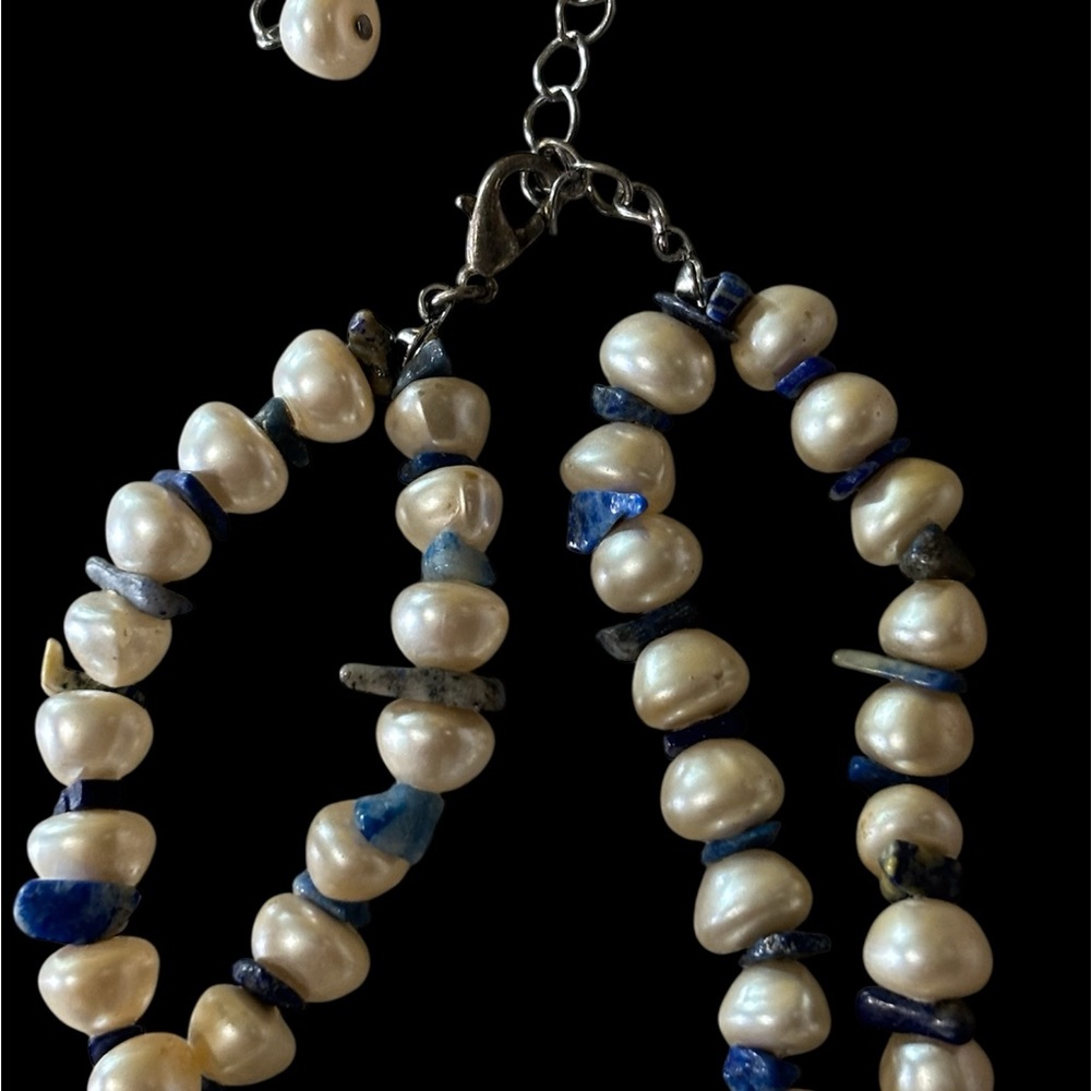 Premier Designs Pearl Lapis necklace